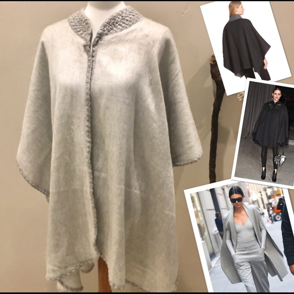 New 100% alpaca wool cape! Soft and stylish!